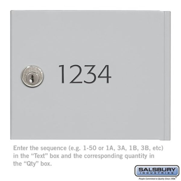 19962ALM Custom Door Engraving & Black Filled for Cell Phone Storage Locker Door, Aluminum