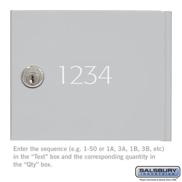 19968ALM Custom Door Engraving & Regular for Cell Phone Storage Locker Door, Aluminum