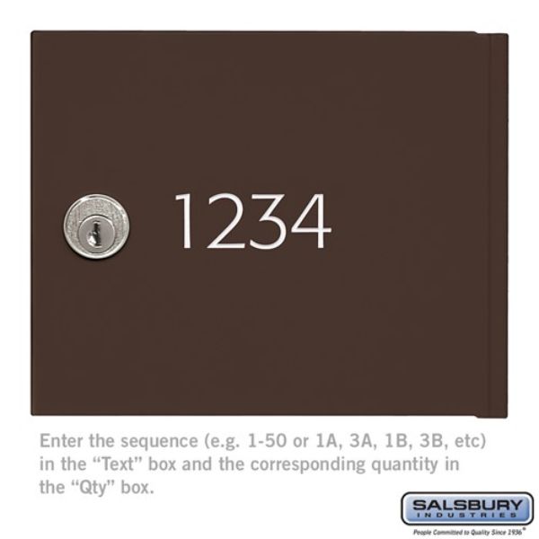 19968BRZ Custom Door Engraving & Regular for Cell Phone Storage Locker Door, Bronze