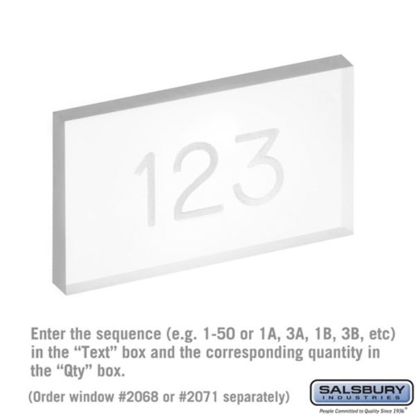 2068CLR Custom Window Engraving on Plastic Window for Brass Mailbox Door, Clear