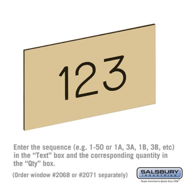 2068TAN Custom Window Engraving on Plastic Window for Brass Mailbox Door, Tan