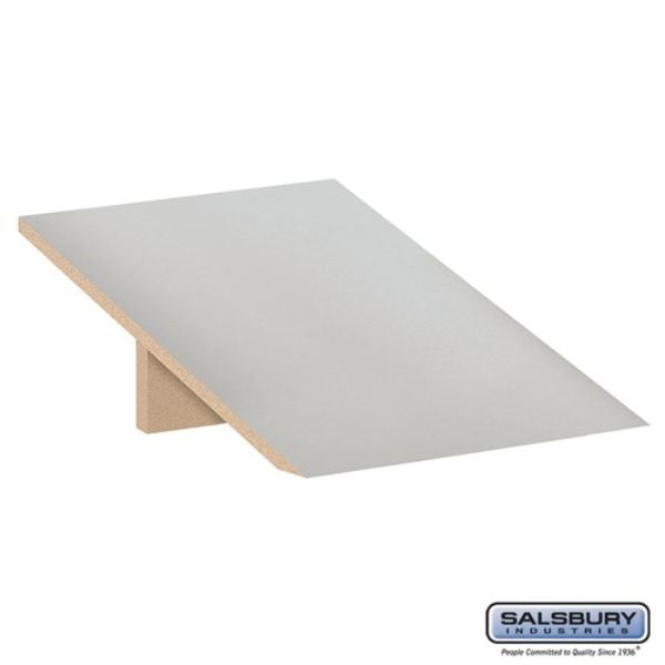 22811GRY Sloping Hood for Designer Wood Locker, Gray - 18 x 21 x 1 in.