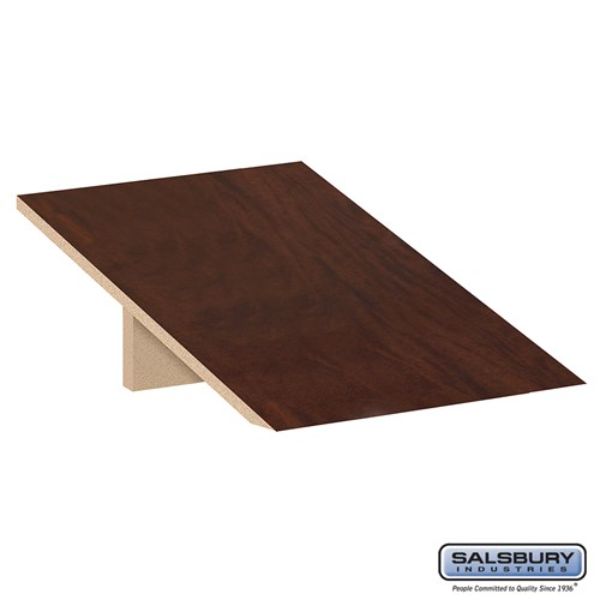 22811MAH Sloping Hood for Designer Wood Locker, Mahogany - 18 x 21 x 1 in.