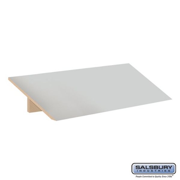 22831GRY Sloping Hood for Designer Wood Locker, Gray - 18 x 21 x 3 in.