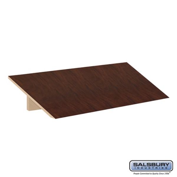 22831MAH Sloping Hood for Designer Wood Locker, Mahogany - 18 x 21 x 3 in.