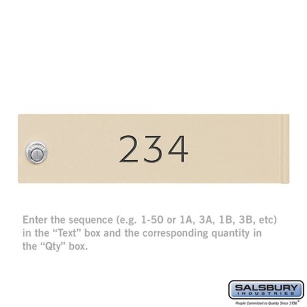 3774SAN Custom Door Engraving & Black Filled for Sandstone 4C Horizontal Mailbox & Parcel Locker