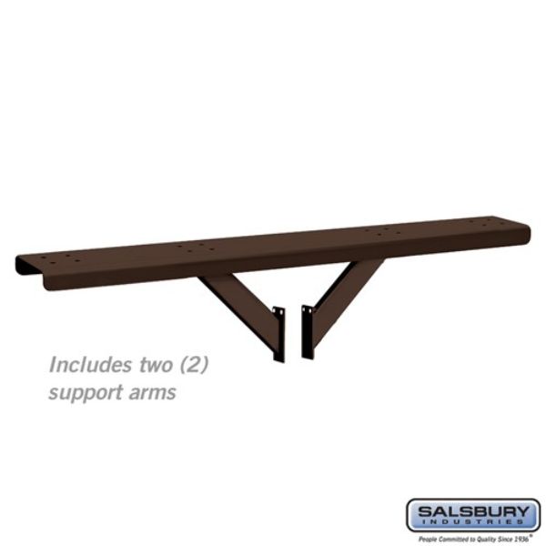 4384BRZ Spreader 4 Wide with 2 Supporting Arms for Roadside Mailboxes, Bronze