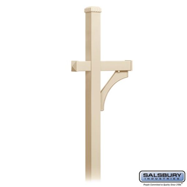 4870SAN Deluxe 1 Sided In Ground Mounted Mailbox Post, Sandstone
