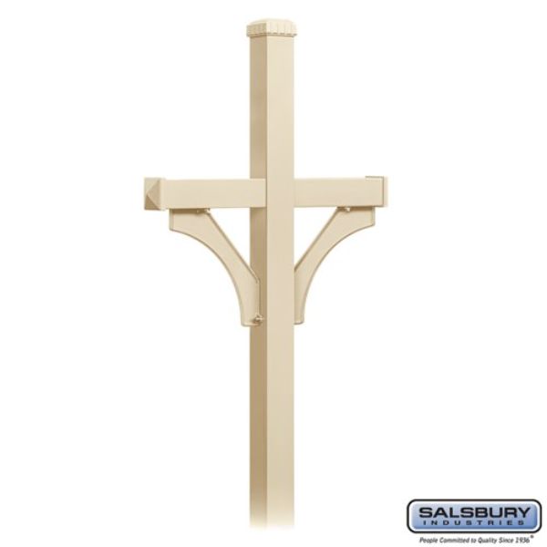 4872SAN Deluxe Mailbox Post In-Ground Mounted 2 Sided for 2 Mailboxes, Sandstone