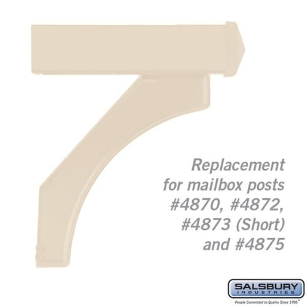 4877SAN Arm Kit & Replacement for Deluxe Post for 1 Roadside Mailbox, Sandstone