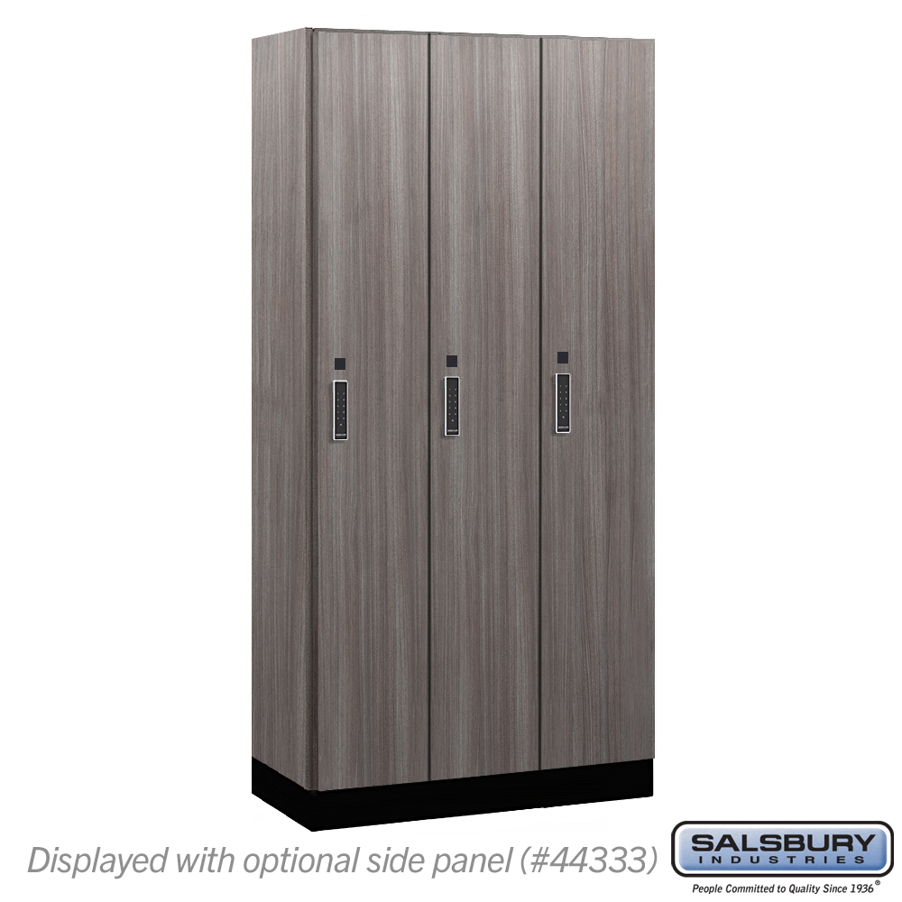 41368SW-E 12 in. Wide Premier Wood Locker - Single Tier - 3 Wide - 6 ft. High - 18 in. Deep - Skyline Walnut - Electronic Locks