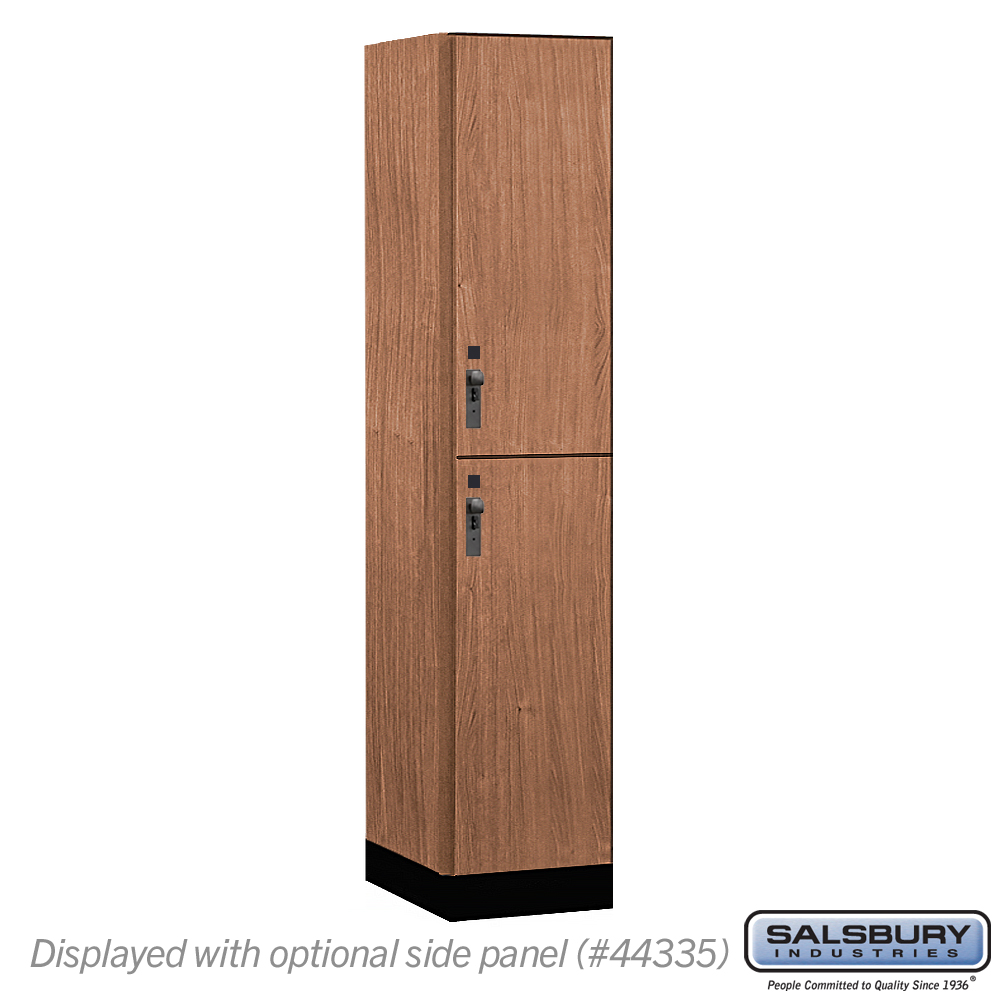 15-42161RO 15 in. Wide Premier Wood Locker - Double Tier - 1 Wide - 6 ft. High - 21 in. Deep - Red Oak - Hasp