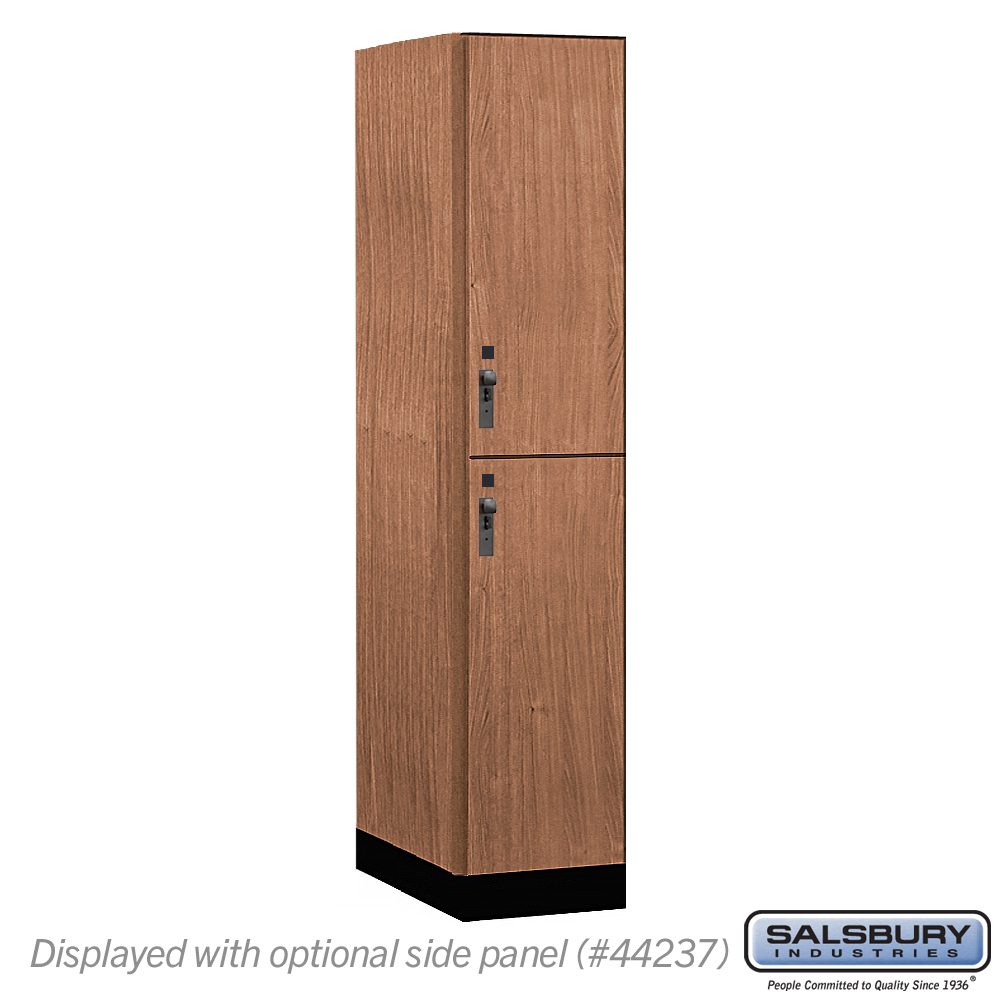 15-42164RO 15 in. Wide Premier Wood Locker - Double Tier - 1 Wide - 6 ft. High - 24 in. Deep - Red Oak - Hasp