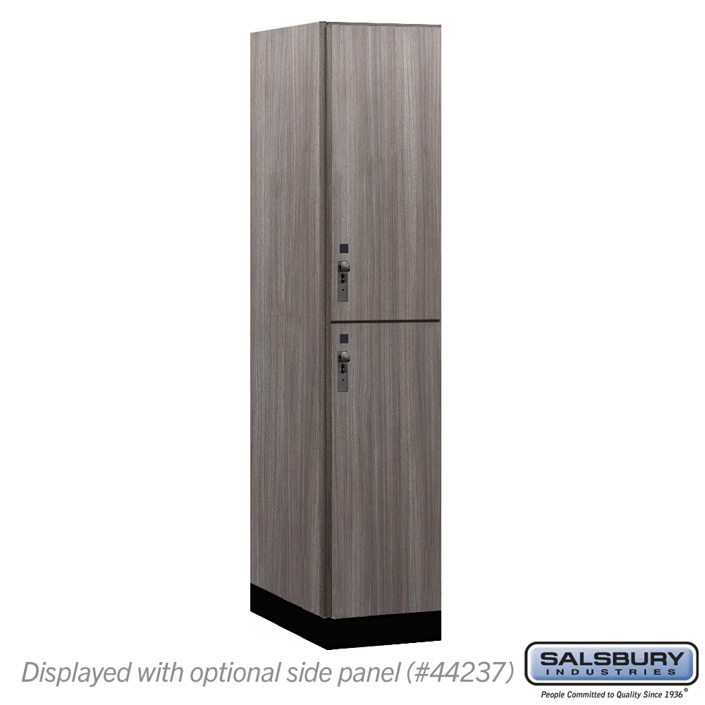 15-42164SW 15 in. Wide Premier Wood Locker - Double Tier - 1 Wide - 6 ft. High - 24 in. Deep - Skyline Walnut - Hasp