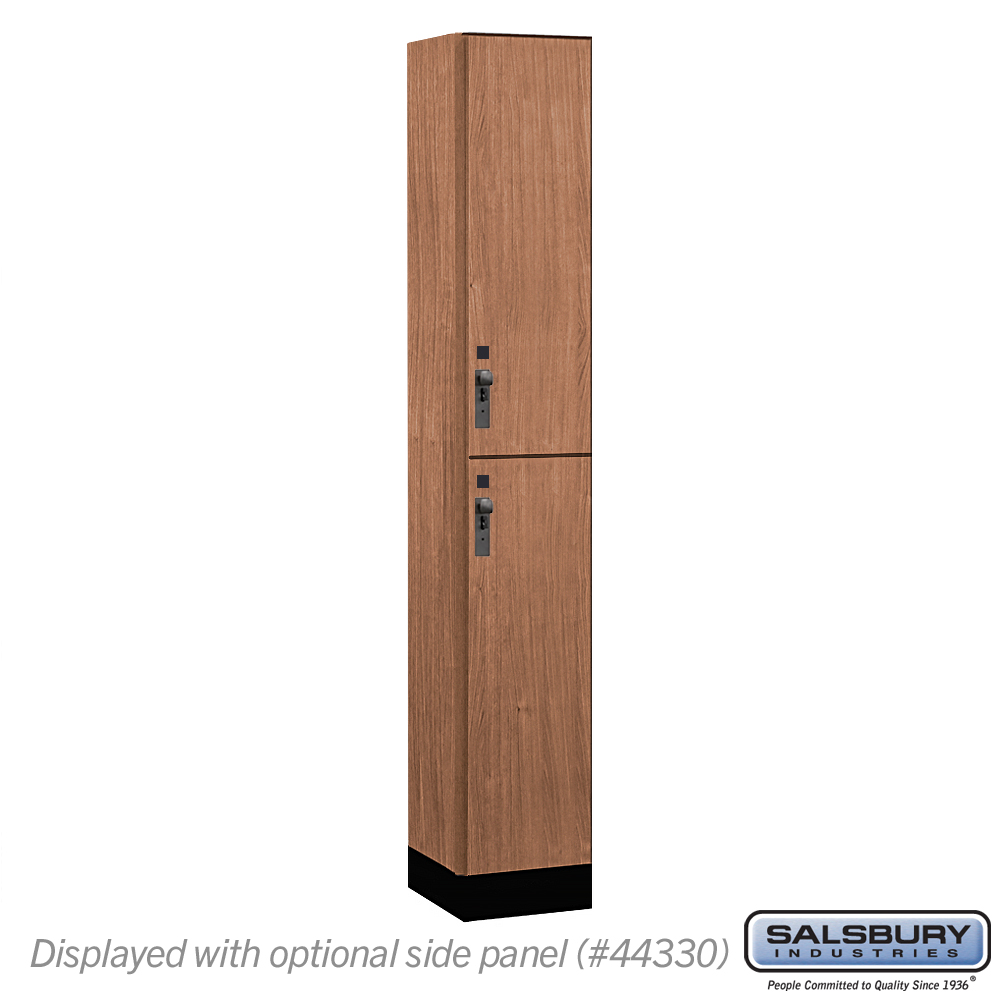 42165RO 12 in. Wide Premier Wood Locker - Double Tier - 1 Wide - 6 ft. High - 15 in. Deep - Red Oak - Hasp