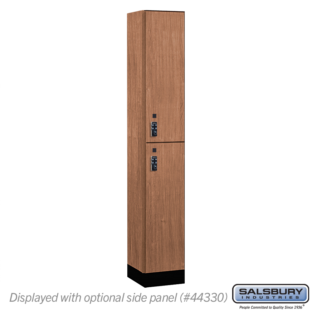 42165RO-R 12 in. Wide Premier Wood Locker - Double Tier - 1 Wide - 6 ft. High - 15 in. Deep - Red Oak - Resettable Combination Locks