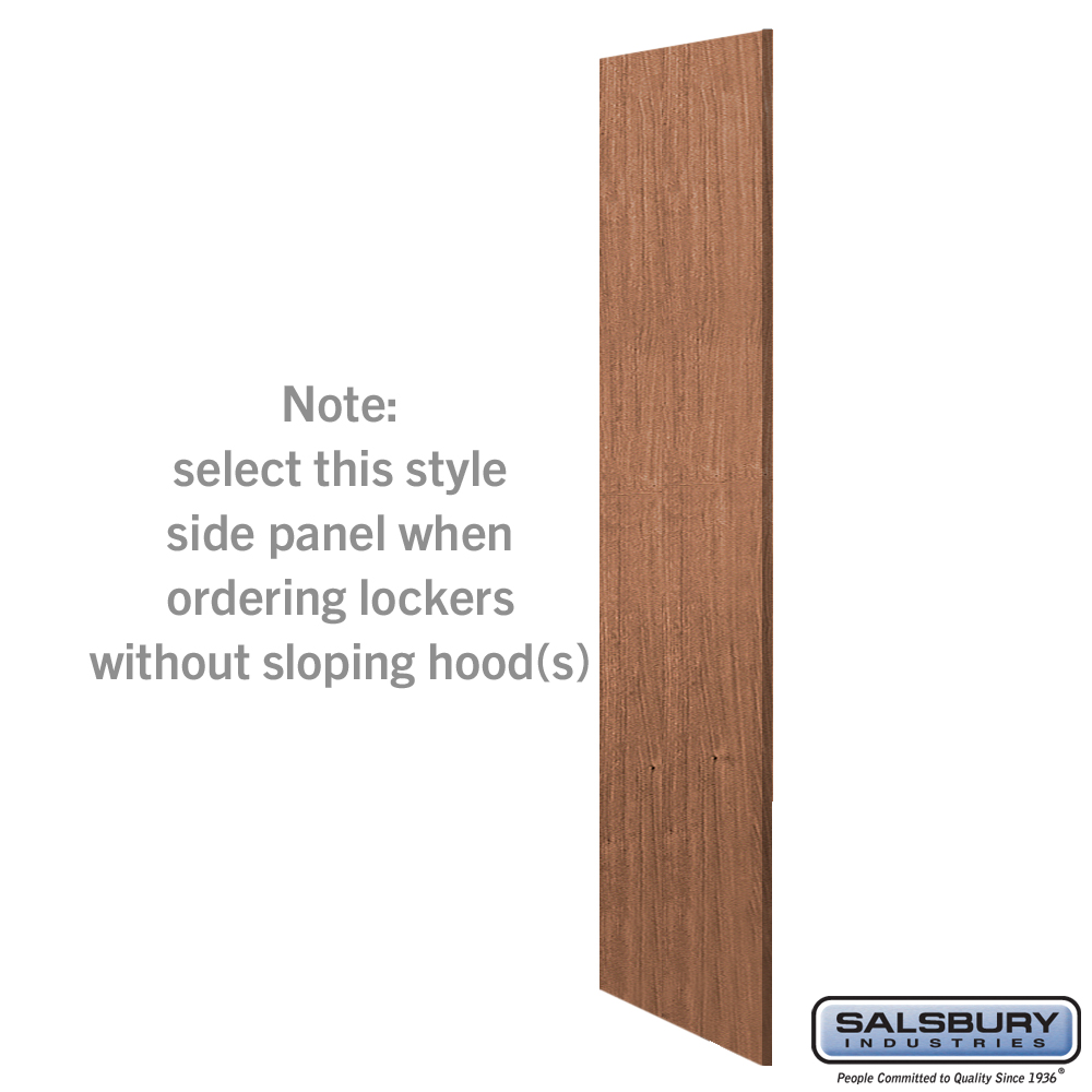 44237RO Side Panel for 24 in. Deep Premier Wood Locker without Sloping Hood, Red Oak