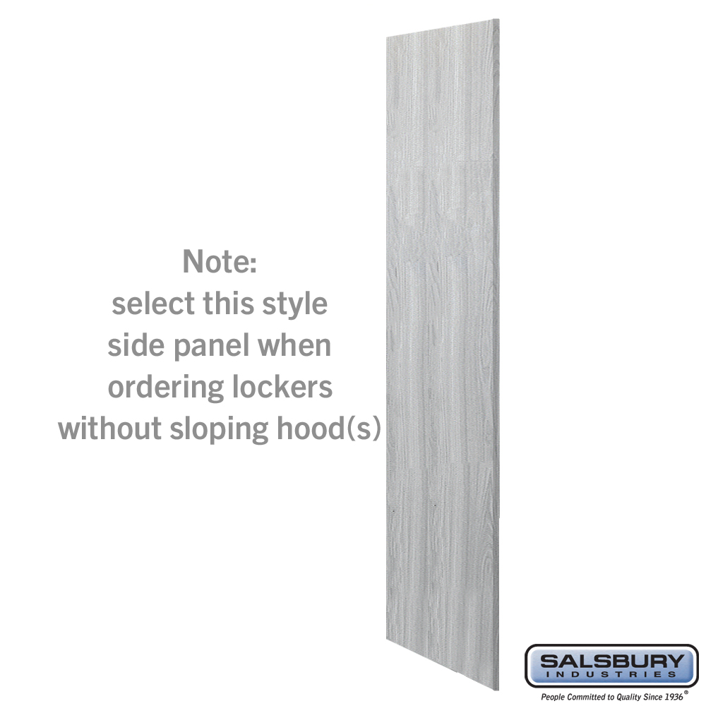 44237ST Side Panel for 24 in. Deep Premier Wood Locker without Sloping Hood, Silver Teak