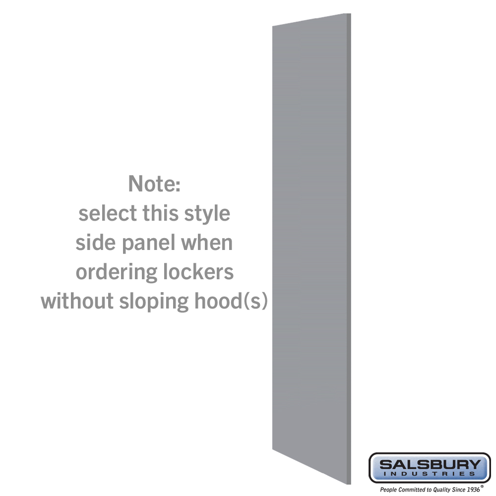 44237WF Side Panel for 24 in. Deep Premier Wood Locker without Sloping Hood, Winter Fog