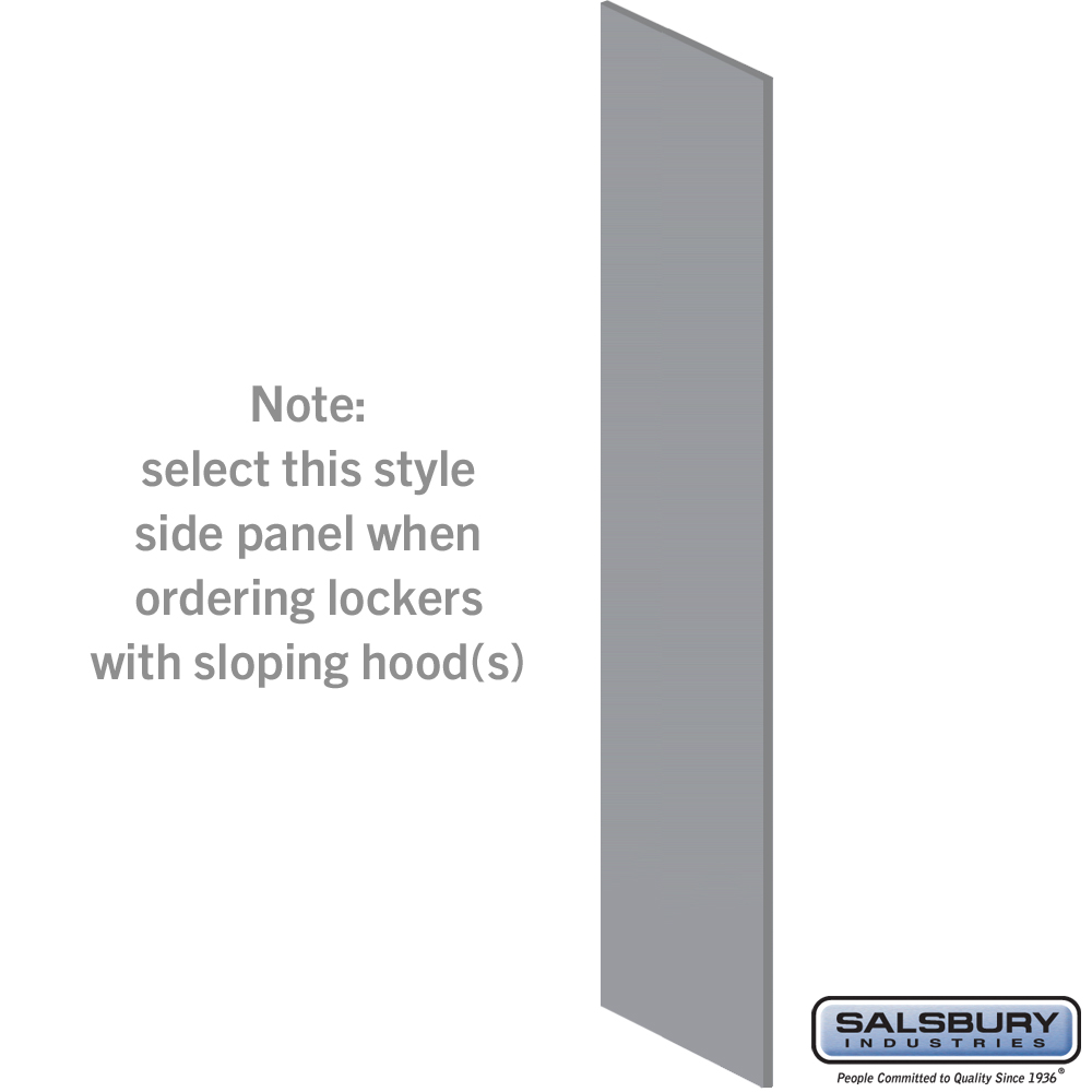 44238WF Side Panel for 24 in. Deep Premier Wood Locker with Sloping Hood, Winter Fog