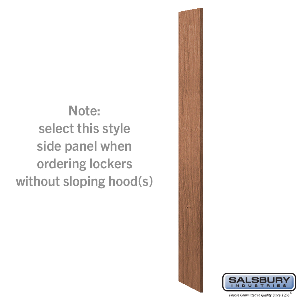 44330RO Side Panel for 15 in. Deep Premier Wood Locker without Sloping Hood, Red Oak