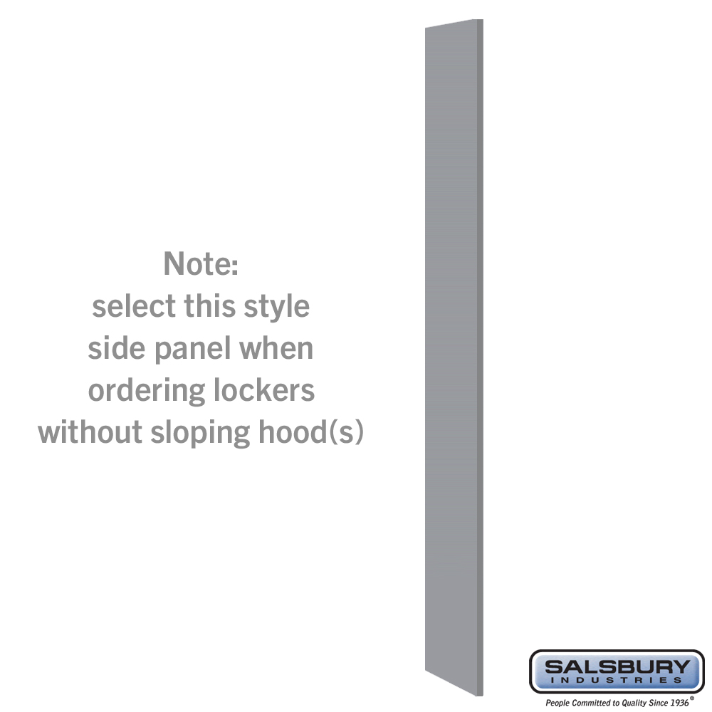 44330WF Side Panel for 15 in. Deep Premier Wood Locker without Sloping Hood, Winter Fog
