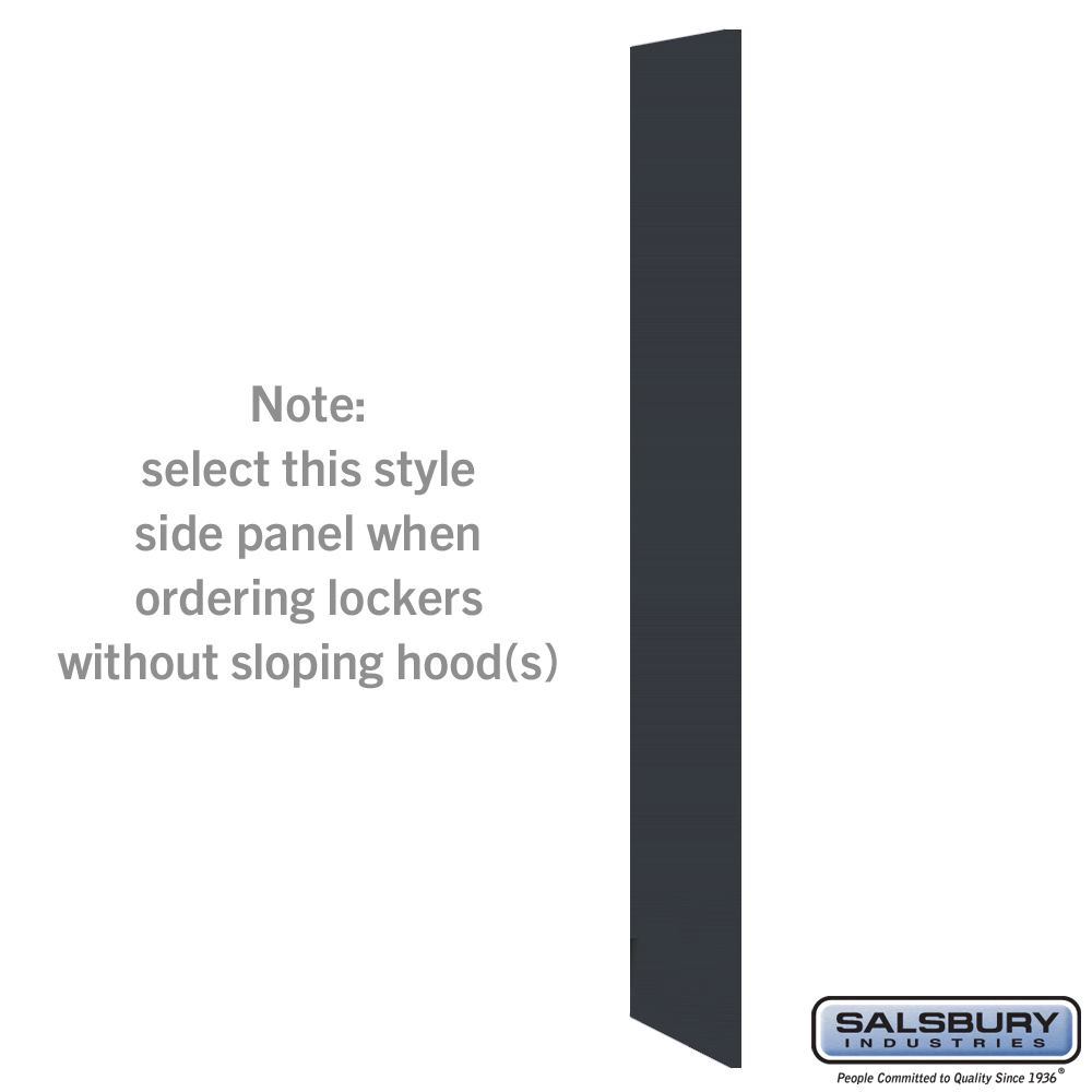 44333CM Side Panel for 18 in. Deep Premier Wood Locker without Sloping Hood, Carbon Mesh