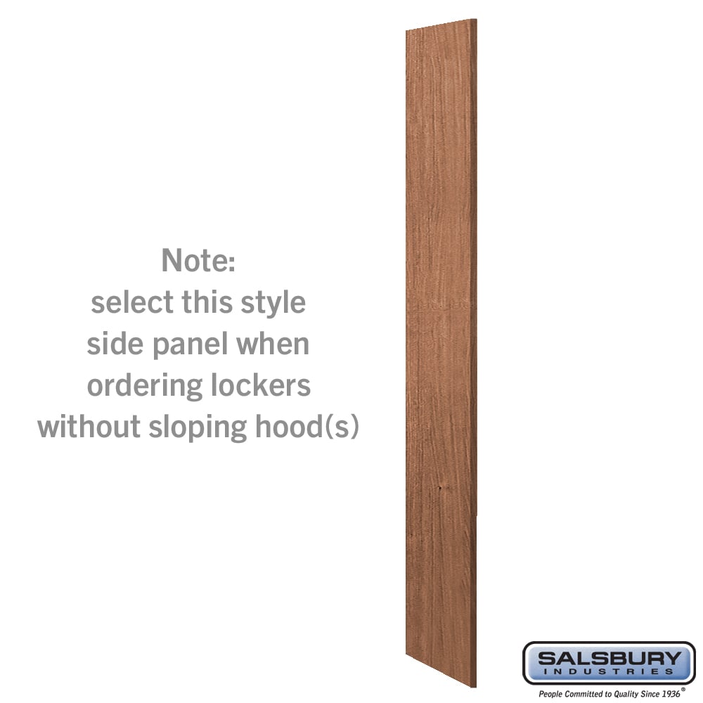 44333RO Side Panel for 18 in. Deep Premier Wood Locker without Sloping Hood, Red Oak