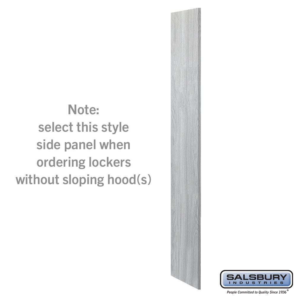 44333ST Side Panel for 18 in. Deep Premier Wood Locker without Sloping Hood, Silver Teak