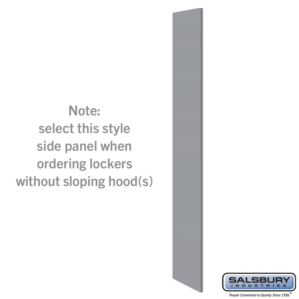 44333WF Side Panel for 18 in. Deep Premier Wood Locker without Sloping Hood, Winter Fog