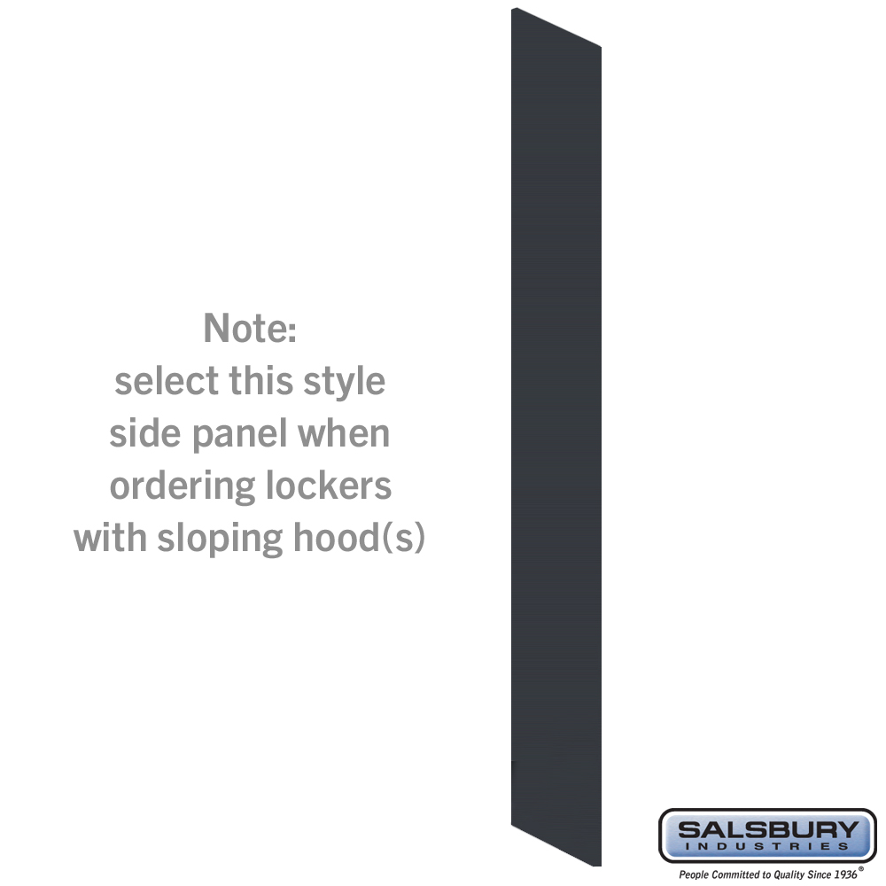 44334CM Side Panel for 18 in. Deep Premier Wood Locker with Sloping Hood, Carbon Mesh