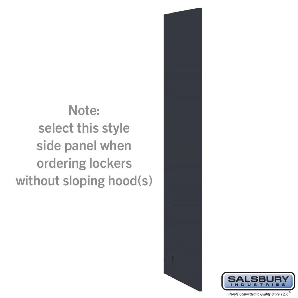 44335CM Side Panel for 21 in. Deep Premier Wood Locker without Sloping Hood, Carbon Mesh