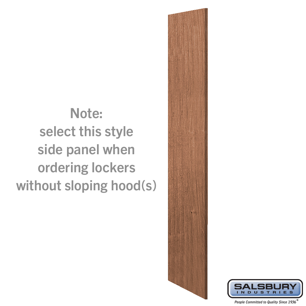 44335RO Side Panel for 21 in. Deep Premier Wood Locker without Sloping Hood, Red Oak