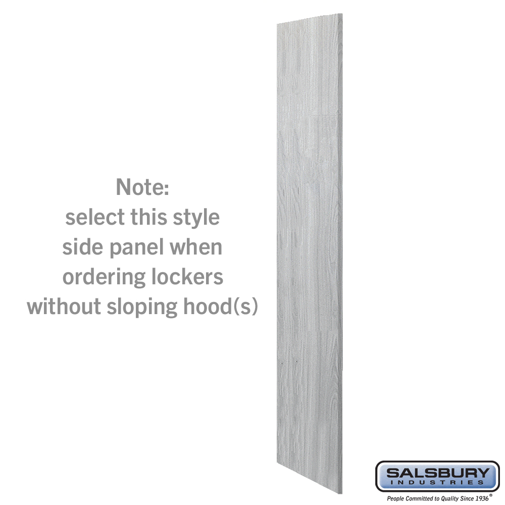 44335ST Side Panel for 21 in. Deep Premier Wood Locker without Sloping Hood, Silver Teak