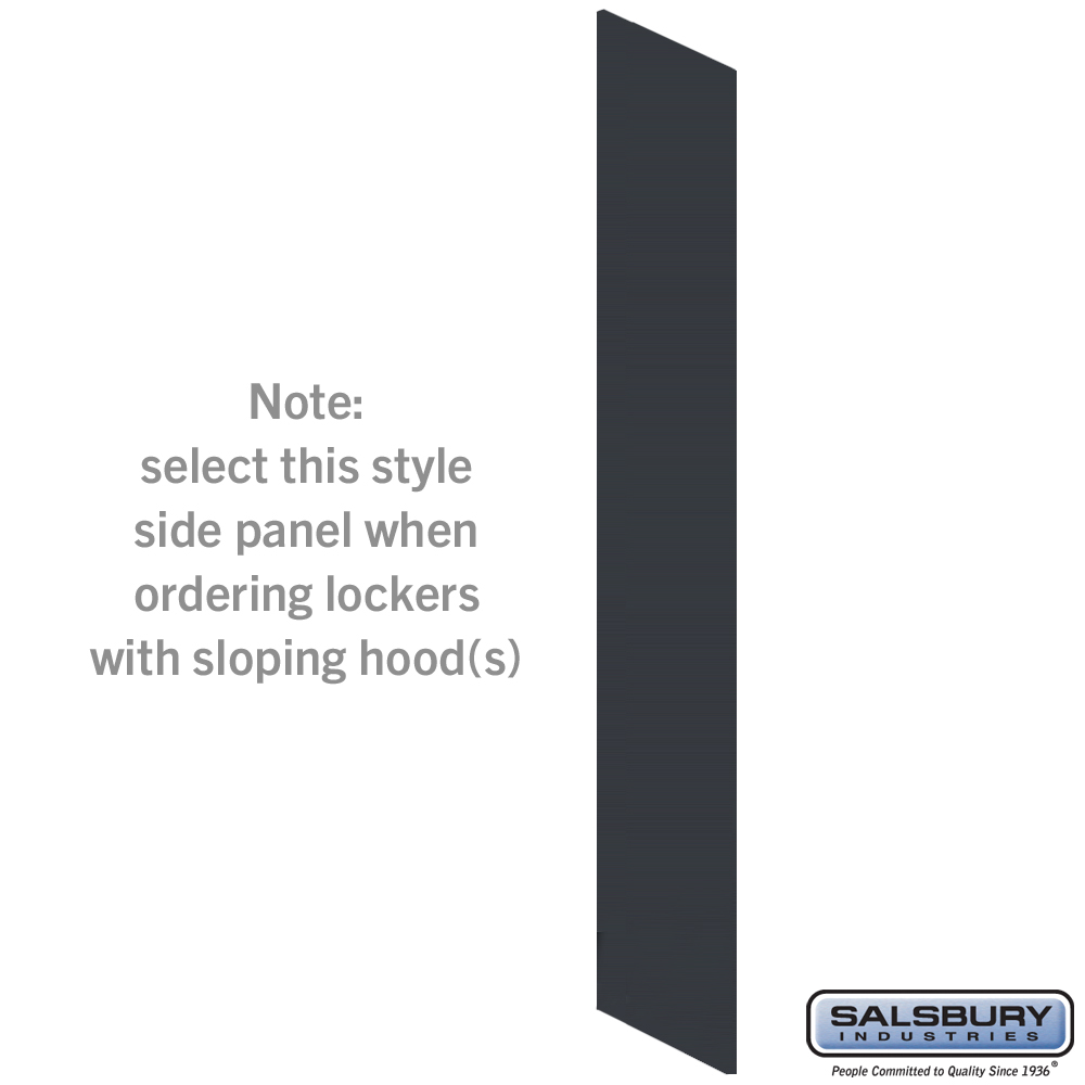 44336CM Side Panel for 21 in. Deep Premier Wood Locker with Sloping Hood, Carbon Mesh