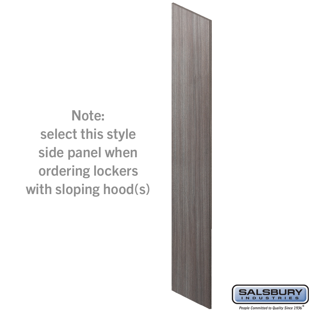 44336SW Side Panel for 21 in. Deep Premier Wood Locker with Sloping Hood, Skyline Walnut