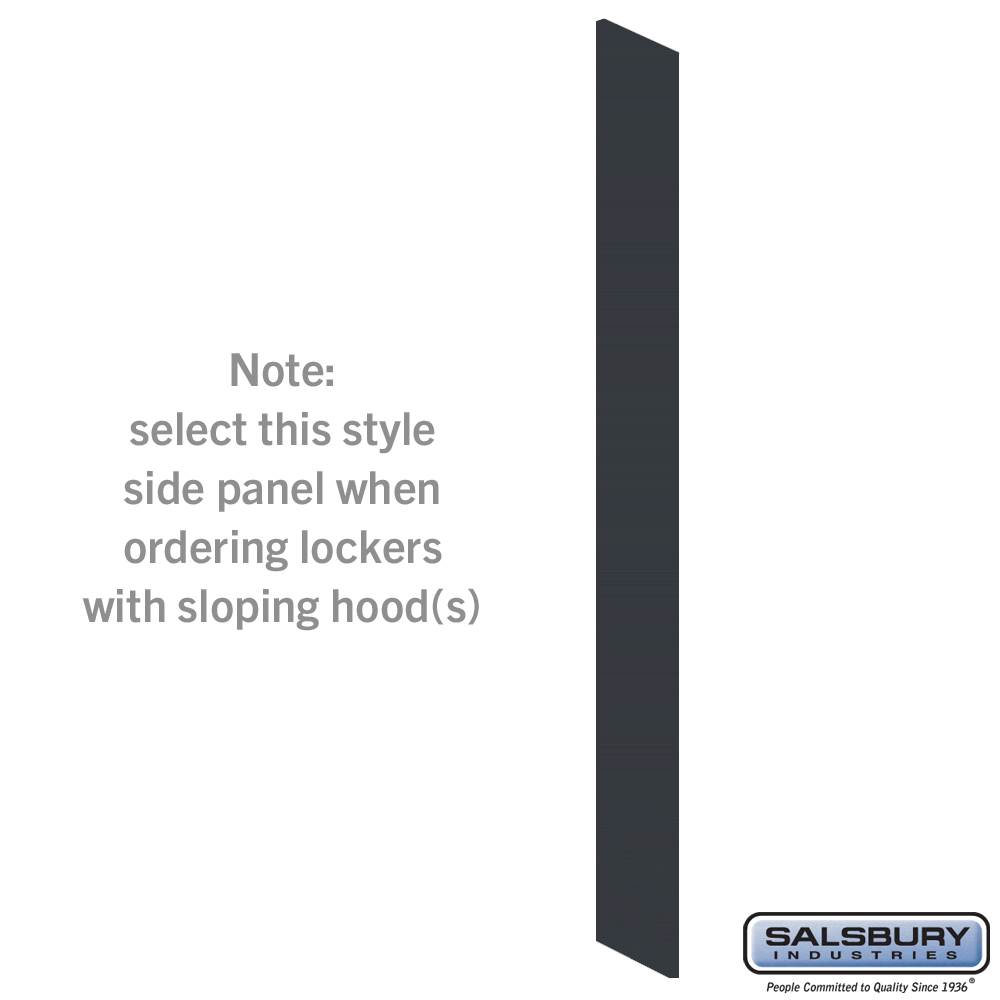 44339CM Side Panel for 15 in. Deep Premier Wood Locker with Sloping Hood, Carbon Mesh