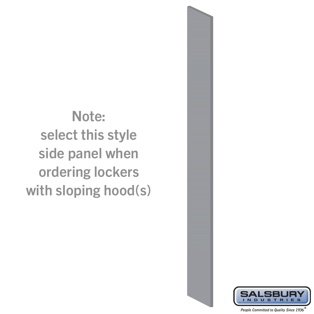 44339WF Side Panel for 15 in. Deep Premier Wood Locker with Sloping Hood, Winter Fog