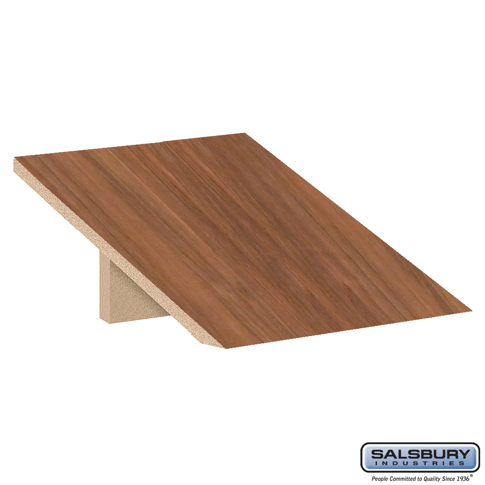 44811RO Sloping Hood for 18 in. Wide - 21 in. Deep Premier Wood Locker - 1 Wide - Red Oak
