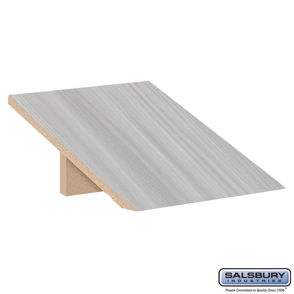 44811ST Sloping Hood for 18 in. Wide - 21 in. Deep Premier Wood Locker - 1 Wide - Silver Teak