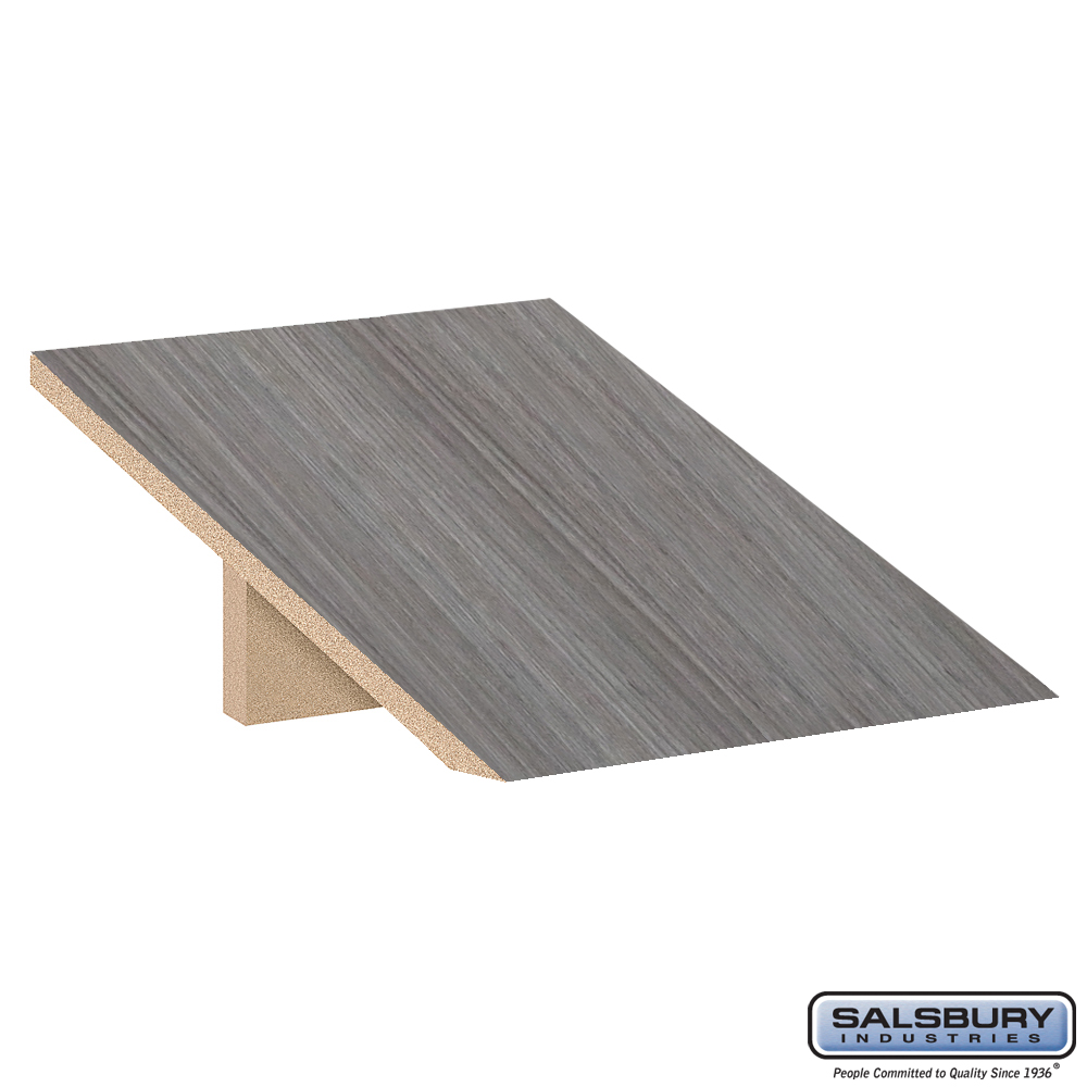 44811SW Sloping Hood for 18 in. Wide - 21 in. Deep Premier Wood Locker - 1 Wide - Skyline Walnut