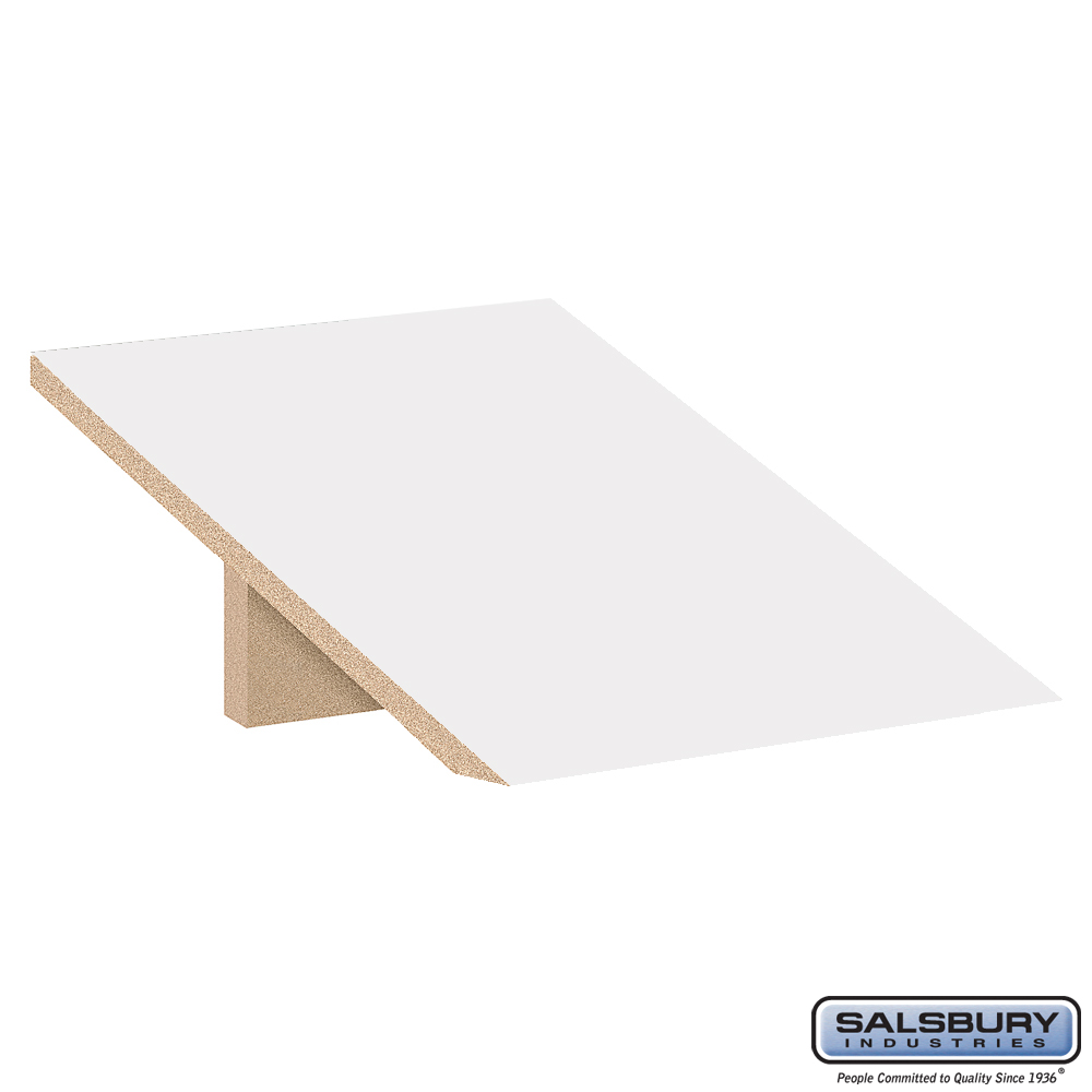 44811AW Sloping Hood for 18 in. Wide - 21 in. Deep Premier Wood Locker - 1 Wide - Arctic White