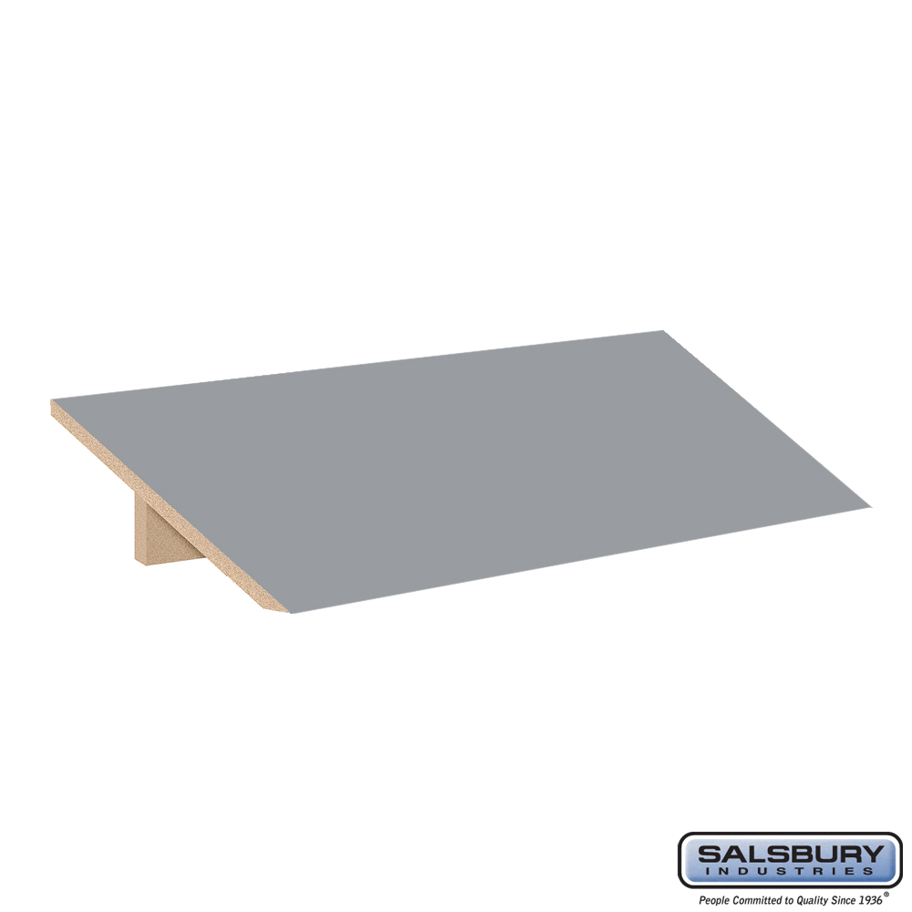44831WF Sloping Hood for 18 in. Wide - 21 in. Deep Premier Wood Locker - 3 Wide - Winter Fog