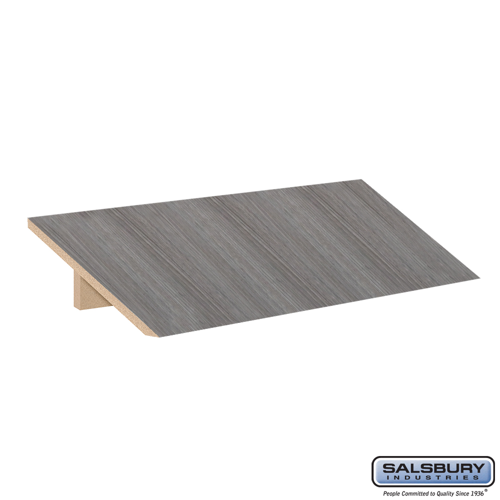 44831SW Sloping Hood for 18 in. Wide - 21 in. Deep Premier Wood Locker - 3 Wide - Skyline Walnut