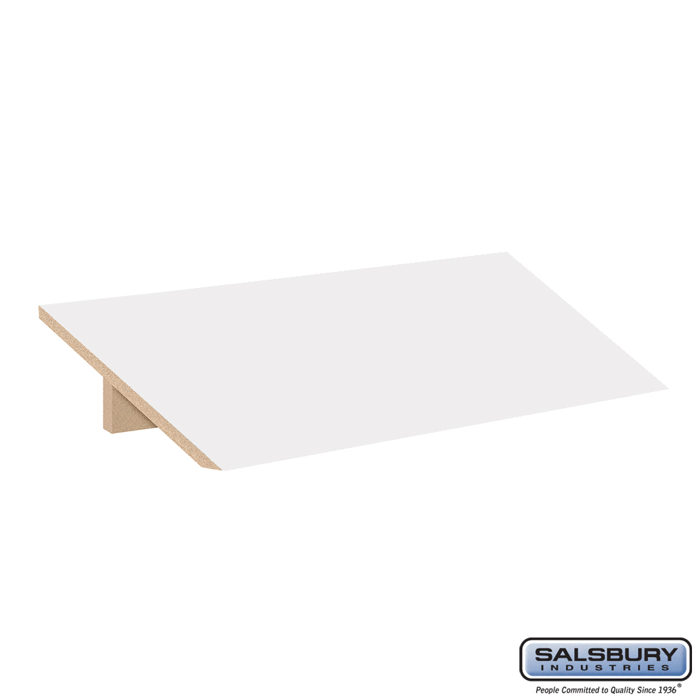 44831AW Sloping Hood for 18 in. Wide - 21 in. Deep Premier Wood Locker - 3 Wide - Arctic White