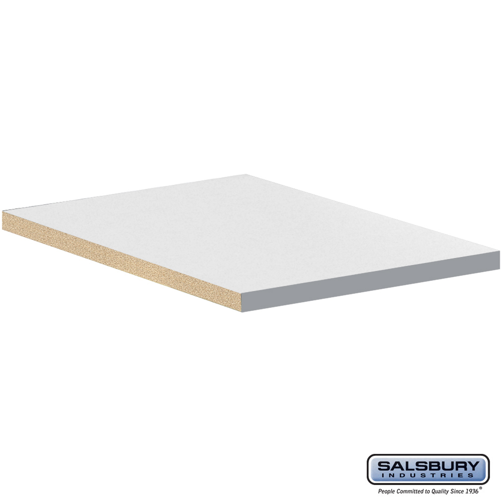 44891WF Compartment Shelf for 18 in. Wide - 21 in. Deep Premier Wood Locker - Full Depth - Winter Fog Edgebanding