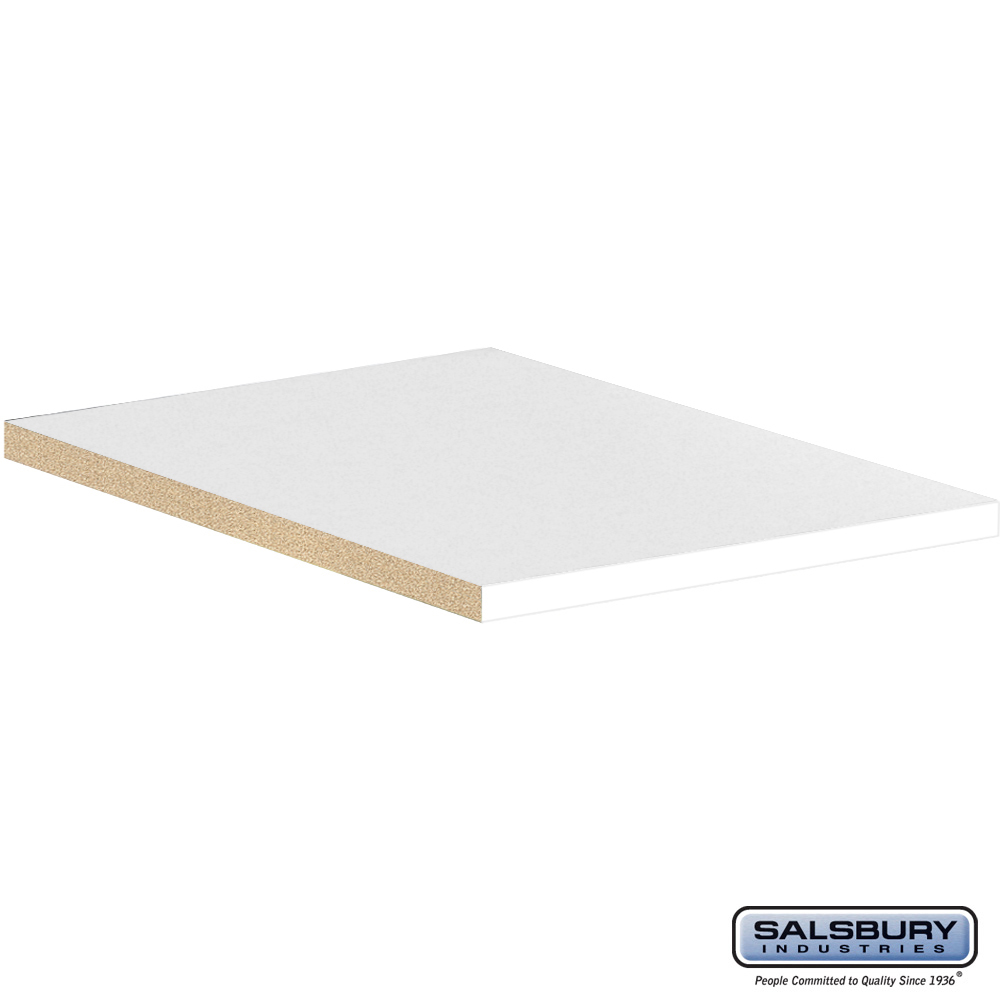 44891AW Compartment Shelf for 18 in. Wide - 21 in. Deep Premier Wood Locker - Full Depth - Arctic White Edgebanding