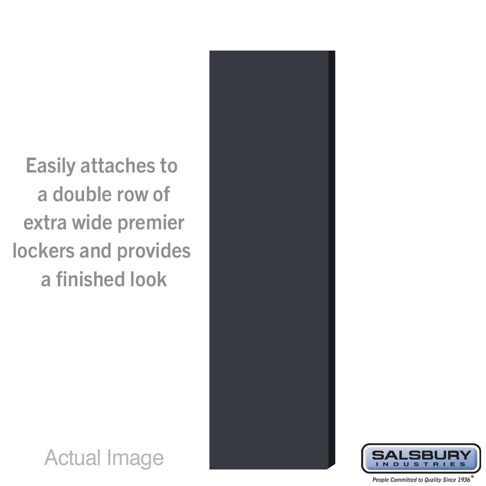 44237DE-CM Double End Side Panel for 24 in. Deep Premier Wood Locker without Sloping Hood, Carbon Mesh