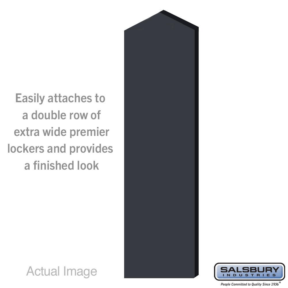 44238DE-CM Double End Side Panel for 24 in. Deep Premier Wood Locker with Sloping Hood, Carbon Mesh