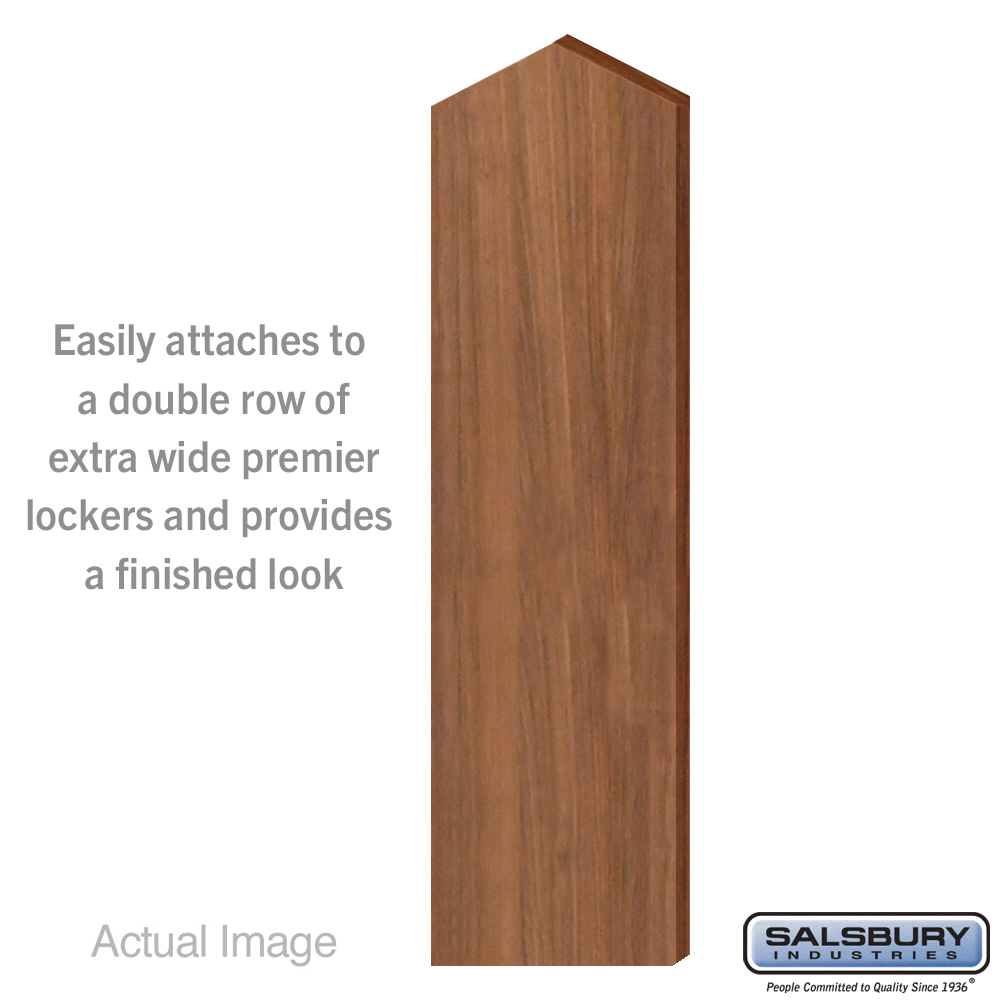 44334DE-RO Double End Side Panel for 18 in. Deep Premier Wood Locker with Sloping Hood, Red Oak